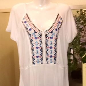 Nygard Embellished Knit V neck Top